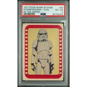 Star Wars 1977 Sticker Stormtrooper Tool Of The Empire #43 PSA 4 CERT#65752202